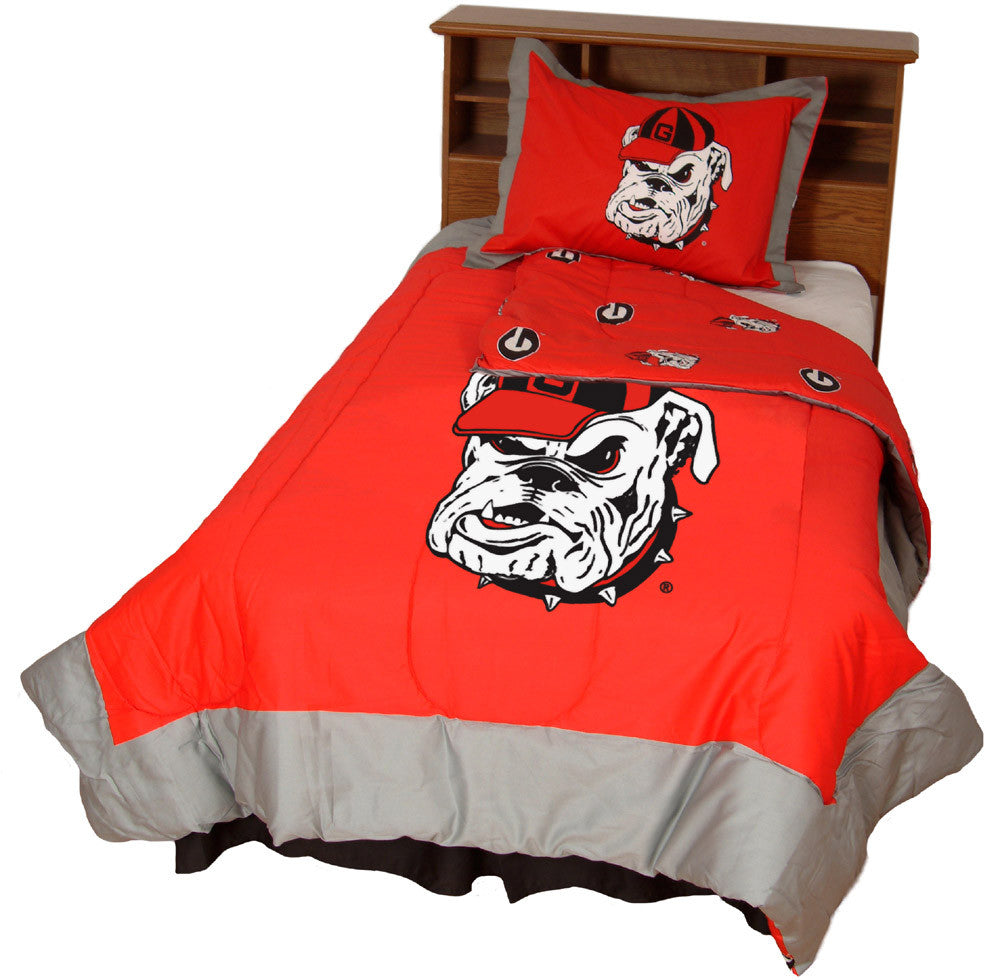 Georgia Reversible Comforter Set -king - Geocmkg By College Covers