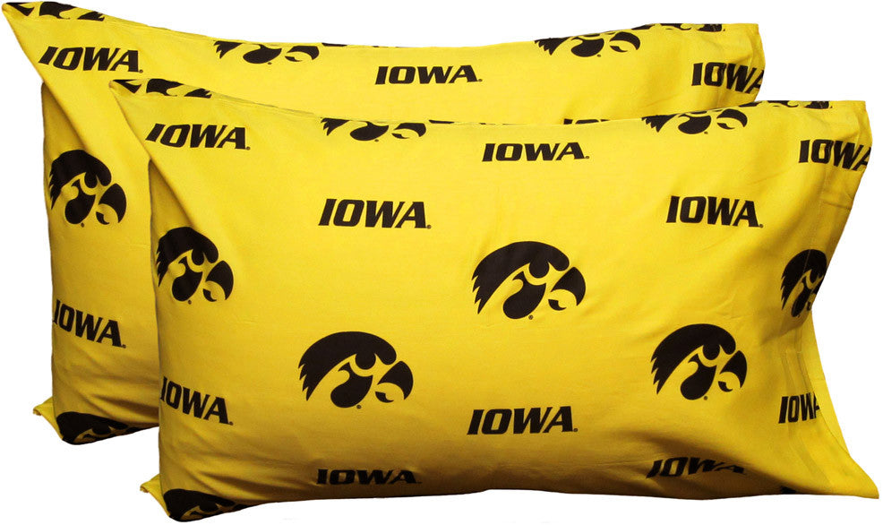 Iowa Printed Pillow Case - (set Of 2) - Solid - Iowpcstpr By College Covers