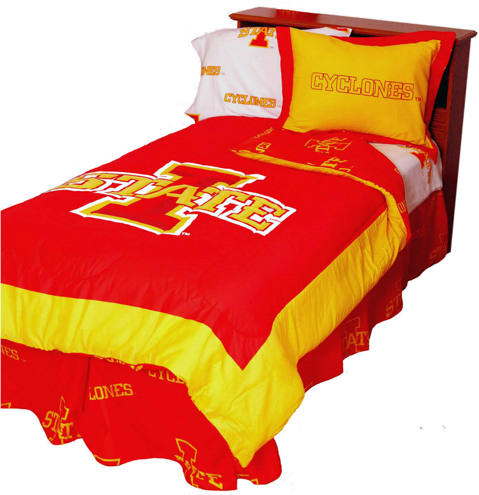 Iowa State Reversible Comforter Set -full - Isucmfl By College Covers