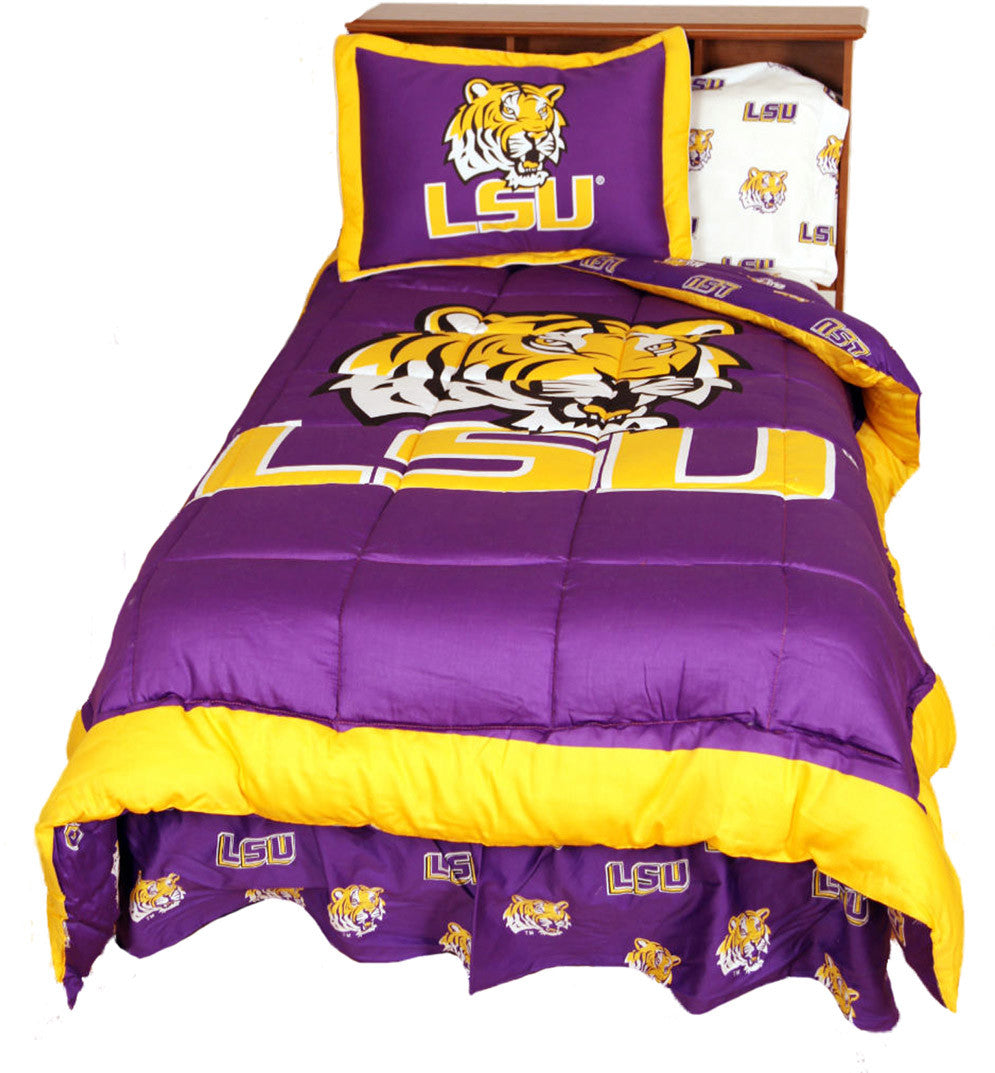 Lsu Reversible Comforter Set -full - Lsucmfl By College Covers