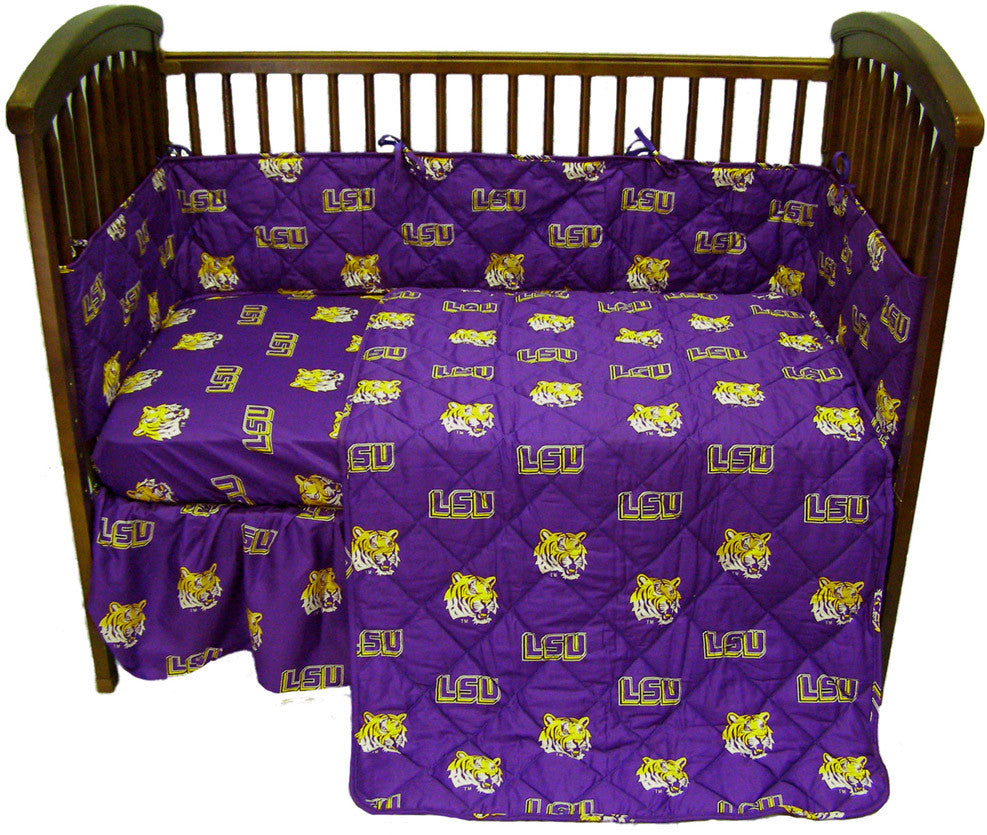 Lsu 5 Piece Baby Crib Set - Lsucs By College Covers