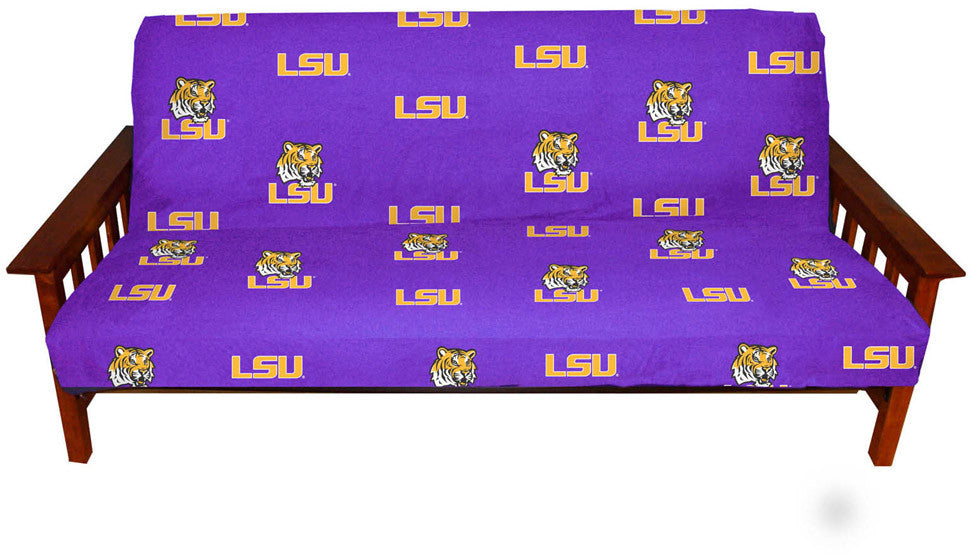 Lsu Futon Cover - Full Size Fits 8 And 10 Inch Mats - Lsufc By College Covers