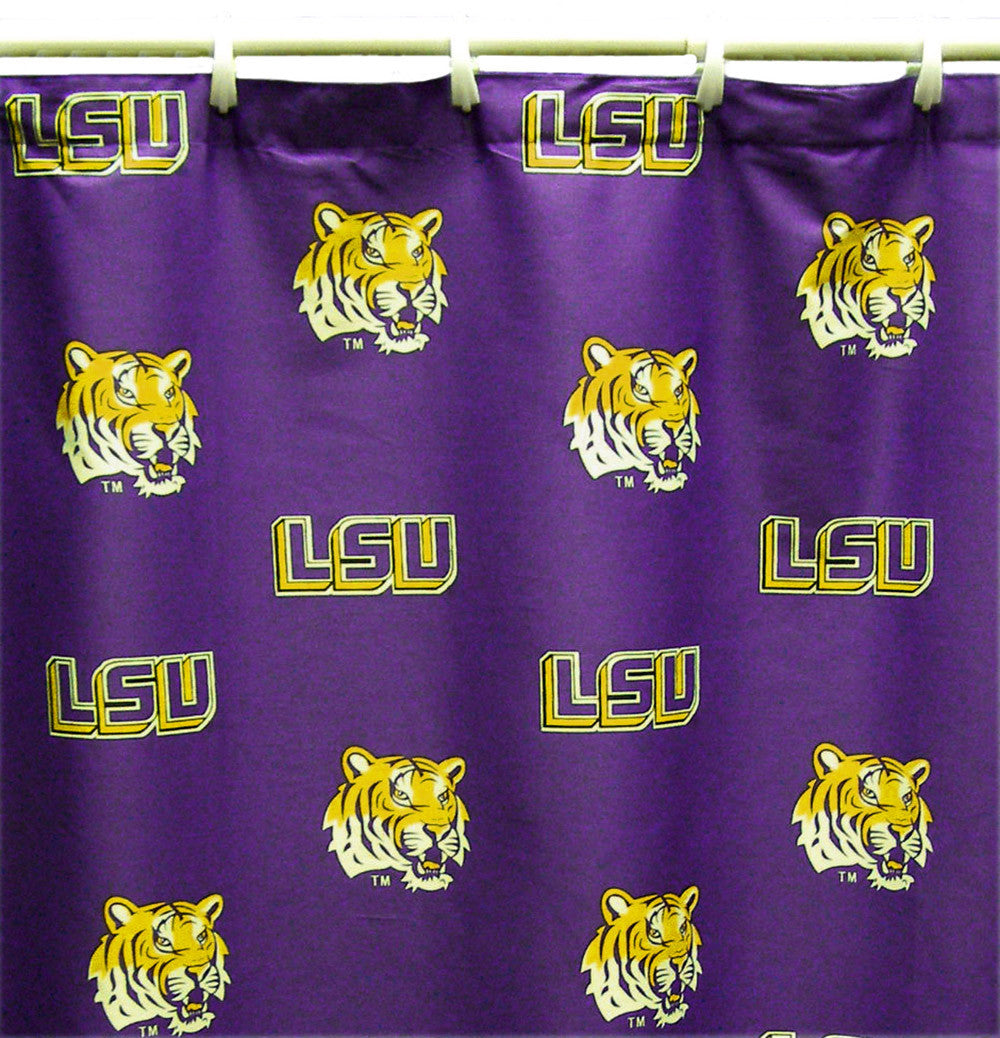 Lsu Printed Shower Curtain Cover 70" X 72" - Lsusc By College Covers