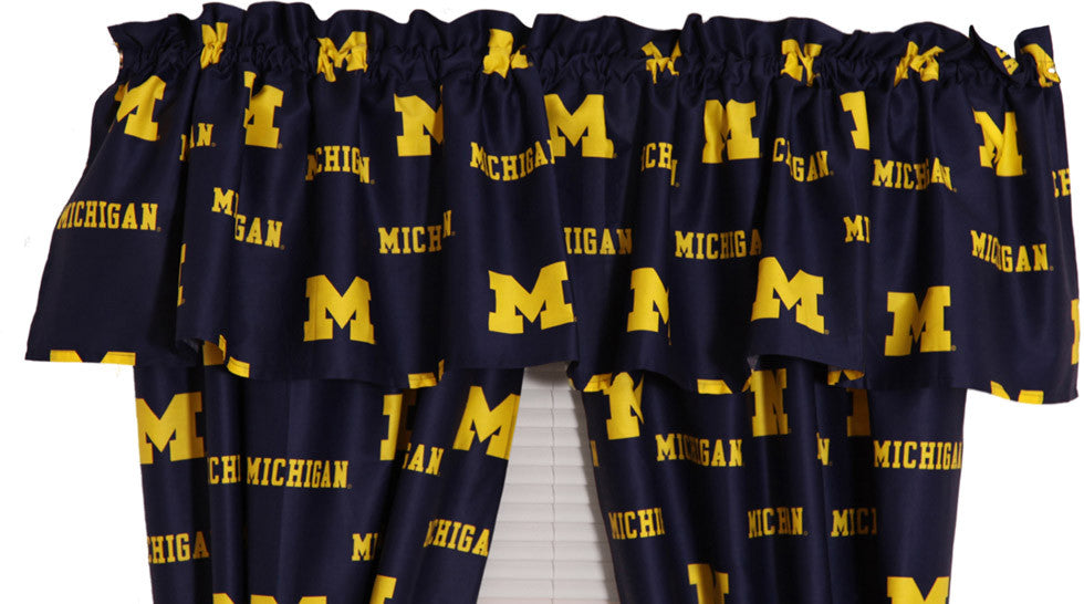 Michigan Printed Curtain Valance - 84 X 15 - Miccvl By College Covers