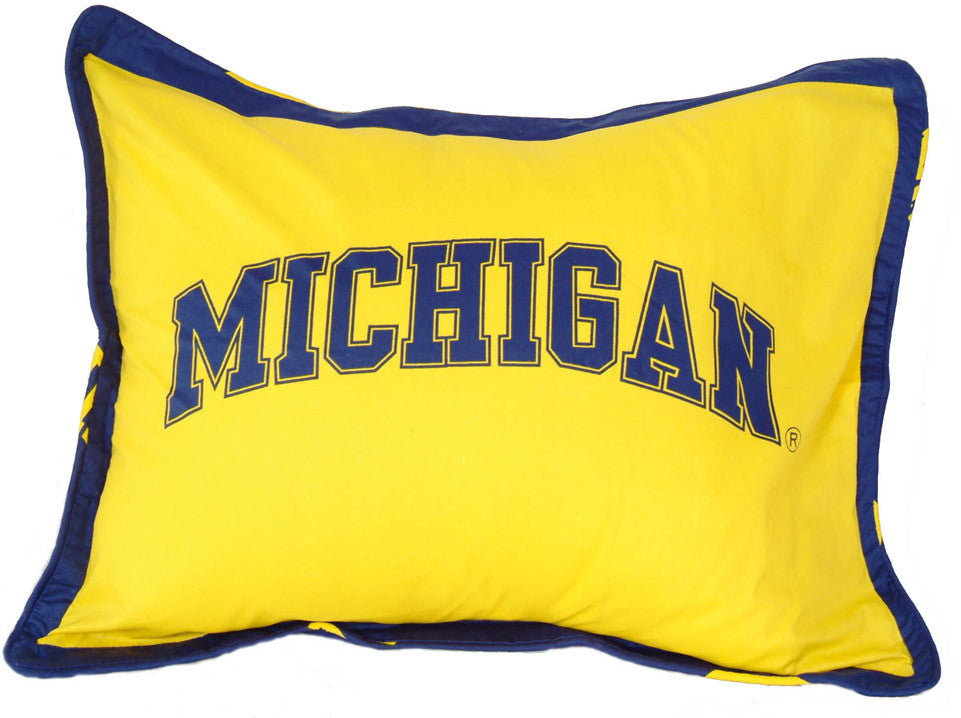 Michigan Printed Pillow Sham - Micsh By College Covers