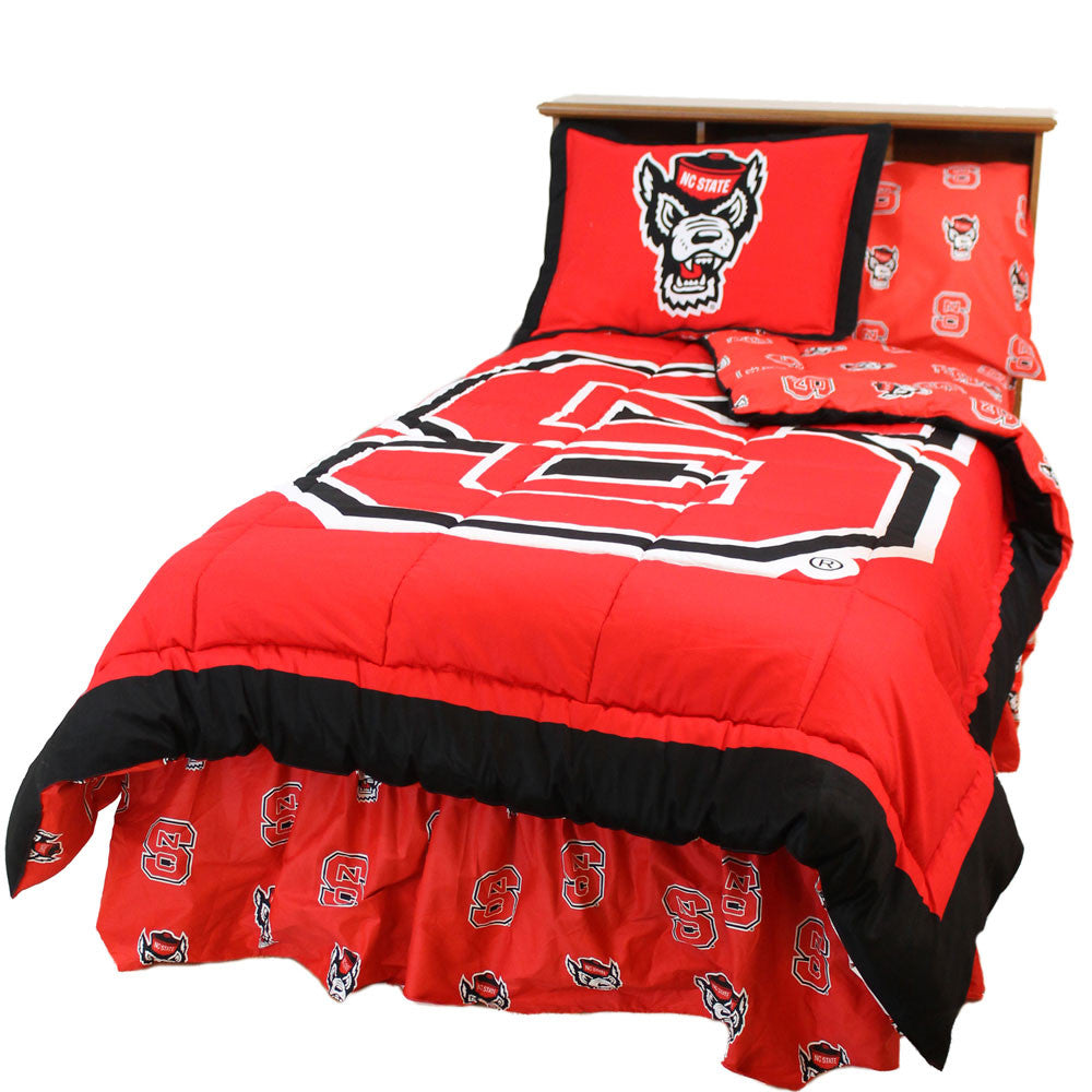 Nc State Reversible Comforter Set - Queen - Ncscmqu By College Covers