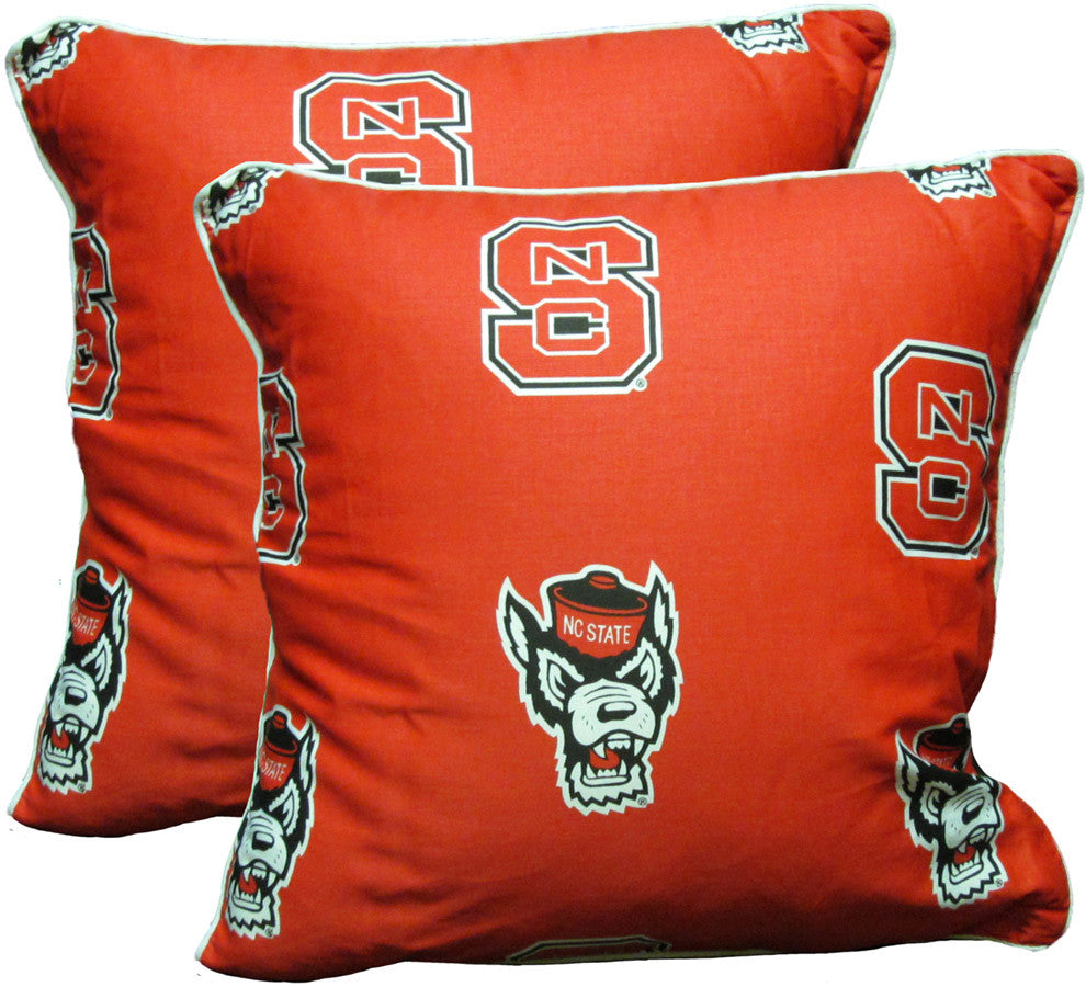 Nc State 16 X 16 Decorative Pillow Set - Ncsdppr By College Covers