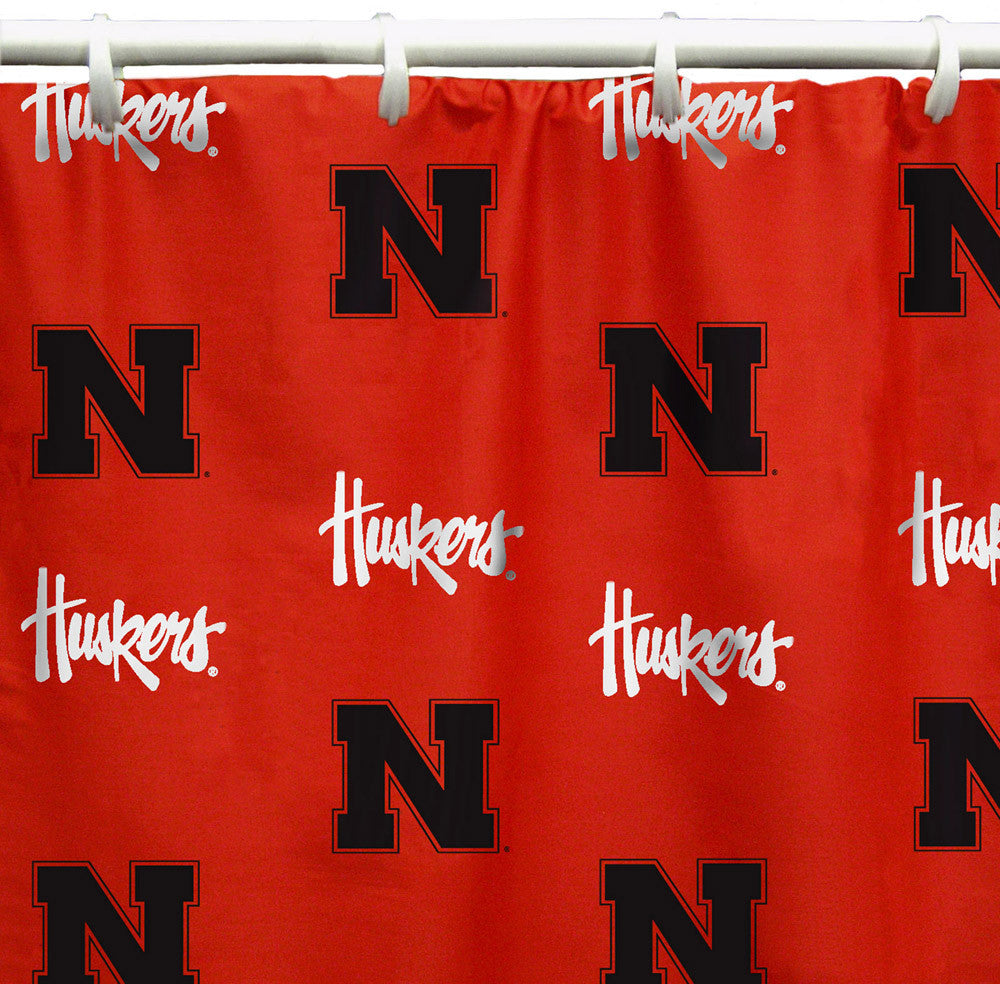 Nebraska Printed Shower Curtain Cover 70" X 72" - Nebsc By College Covers