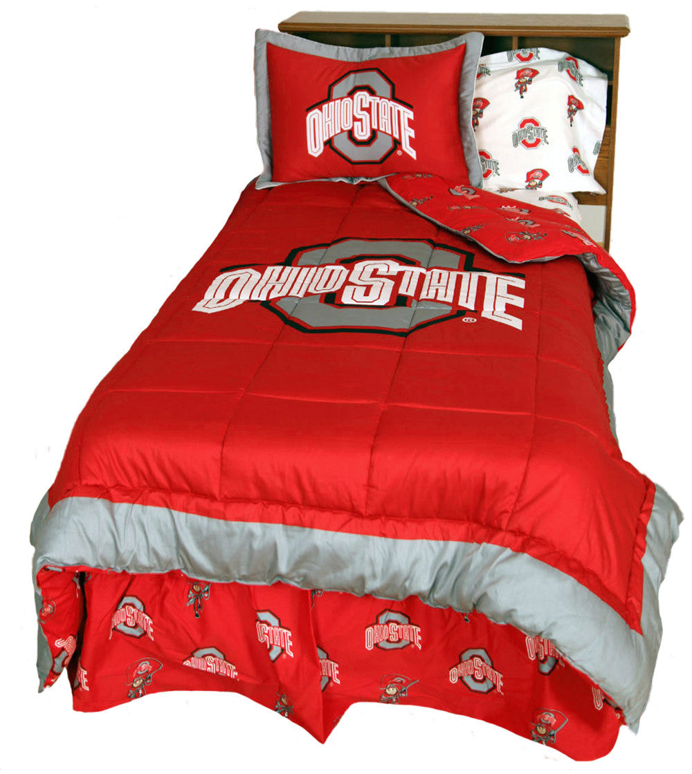 Ohio State Reversible Comforter Set -king - Ohicmkg By College Covers