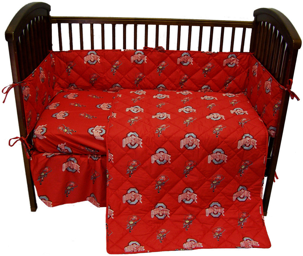 Ohio State 5 Piece Baby Crib Set - Ohics By College Covers