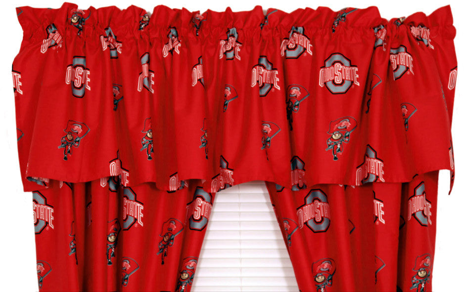 Ohio State Printed Curtain Valance - 84 X 15 - Ohicvl By College Covers
