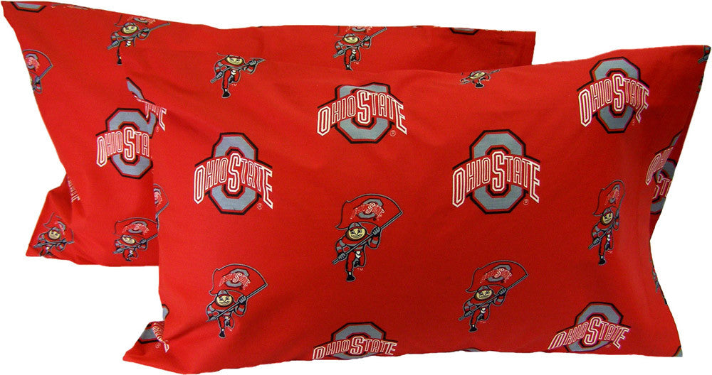 Ohio State Printed Pillow Case - (set Of 2) - Solid - Ohipcstpr By College Covers