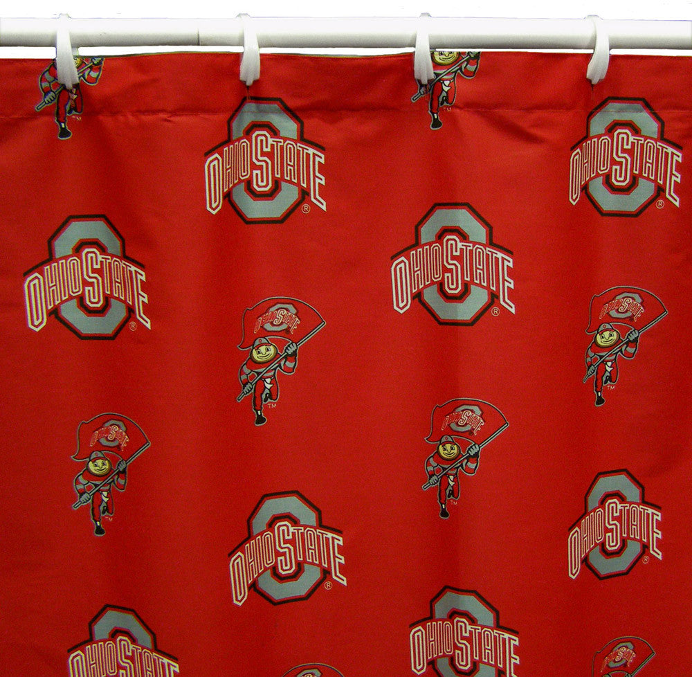 Ohio State Printed Shower Curtain Cover 70" X 72" - Ohisc By College Covers