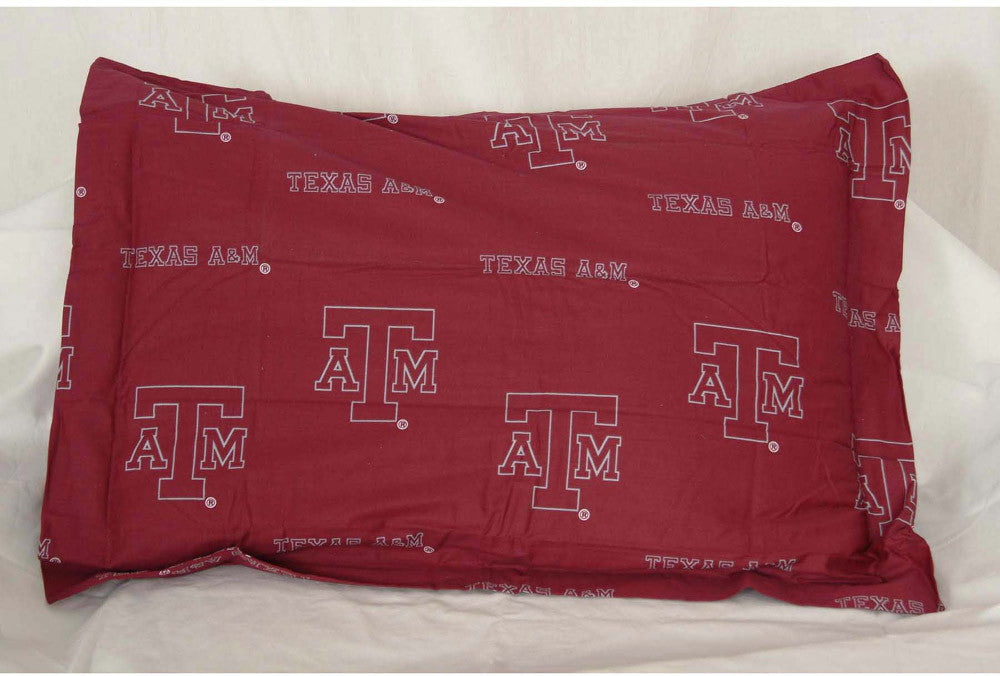 Texas A&m Printed Pillow Sham - Tamsh By College Covers