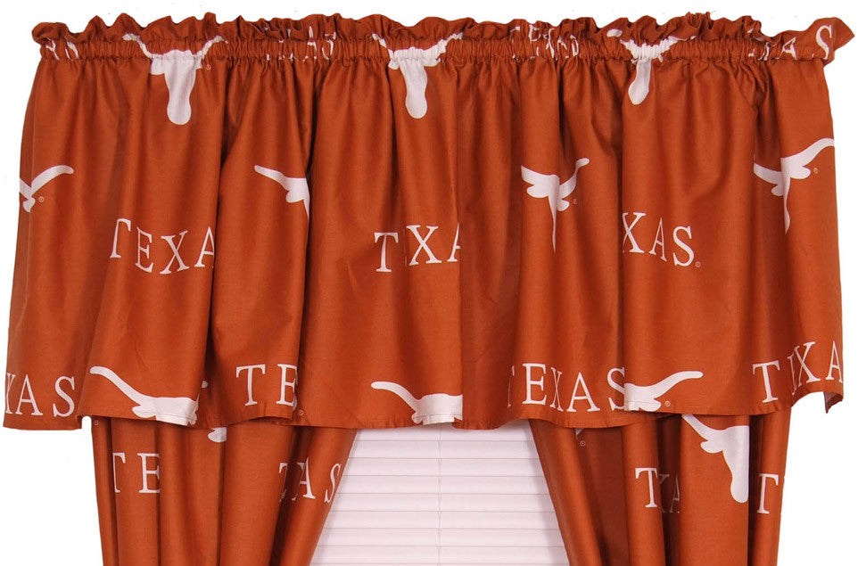 Texas Printed Curtain Valance - 84 X 15 - Texcvl By College Covers