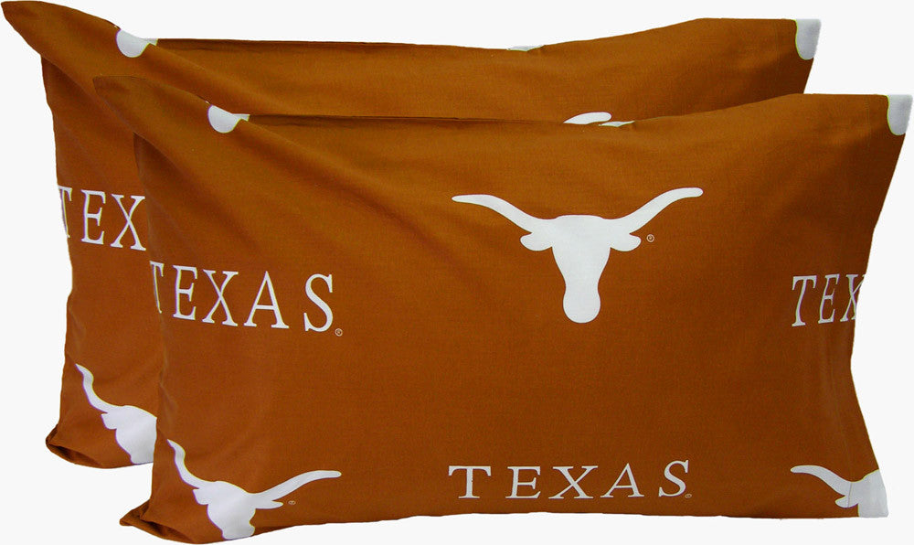 Texas Printed Pillow Case - (set Of 2) - Solid - Texpcstpr By College Covers