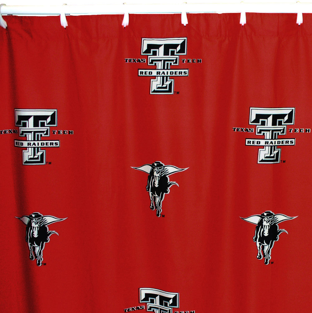 Texas Tech Printed Shower Curtain Cover 70" X 72" - Ttusc By College Covers