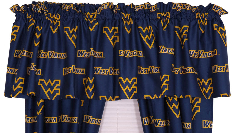West Virginia Printed Curtain Valance - 84 X 15 - Wvacvl By College Covers