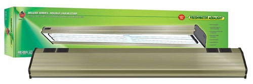 Coralife Freshwater Aqualight Double Linear Strip Compact Fluorescent Fixture, 4x65 Watt, 48 Inch (53116)