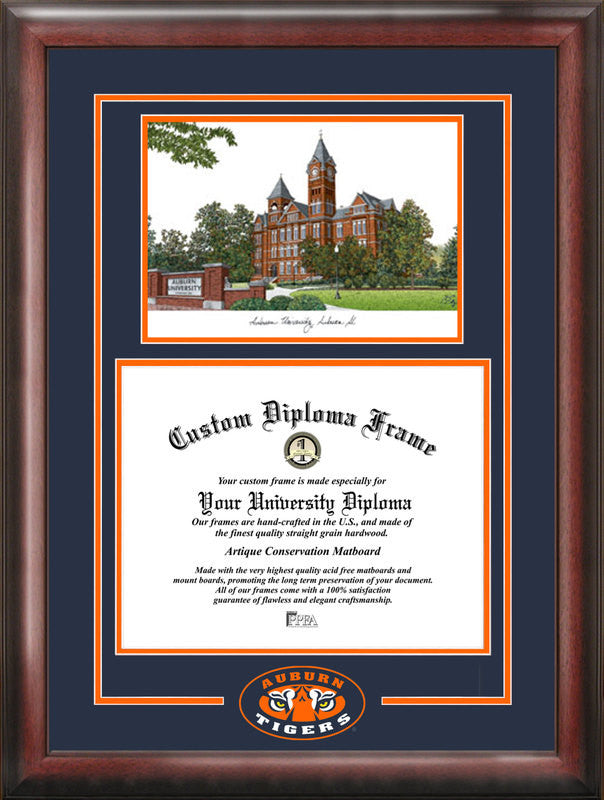 Auburn University Spirit Graduate Frame With Campus Image