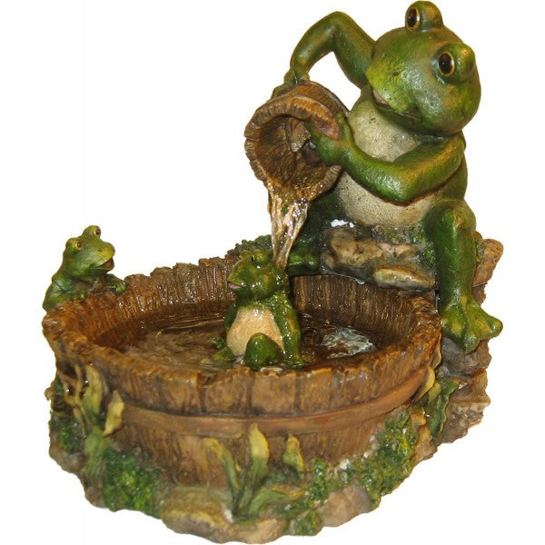 Alpine Tt2508 Eternity Tabletop Fountain: Mother Frog Bathing Family