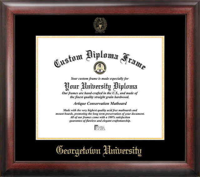 Georgetown University Gold Embossed Diploma Frame