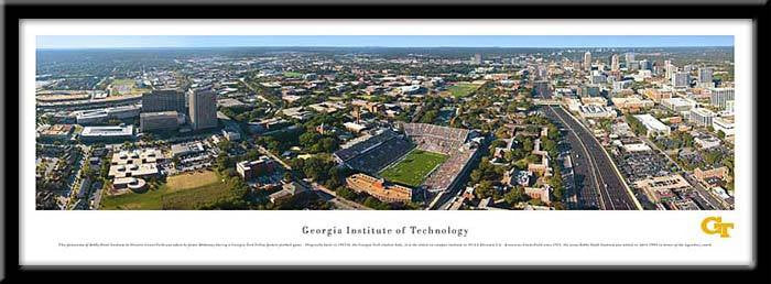Georgia Institute Of Technology Framed Stadium Print