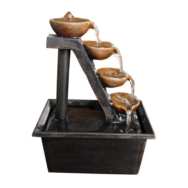 Alpine Wct324 Four Tiered Step Tabletop Fountain