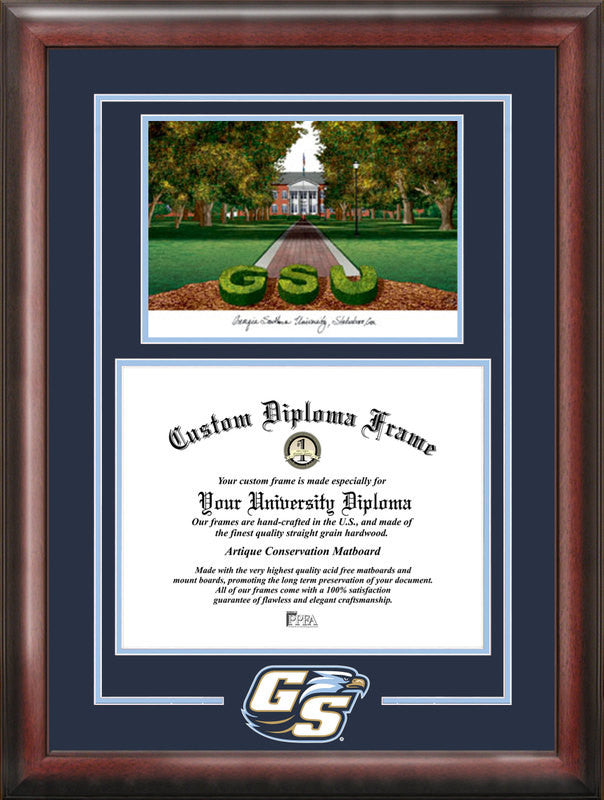 Georgia Southern Spirit Graduate Frame With Campus Image