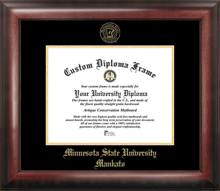 Minnesota State University Mankatogold Embossed Diploma Frame