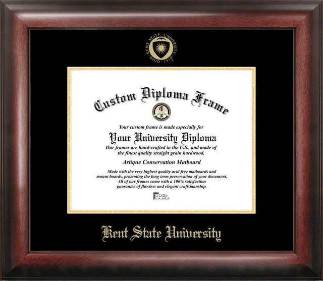 Kent State University Gold Embossed Diploma Frame