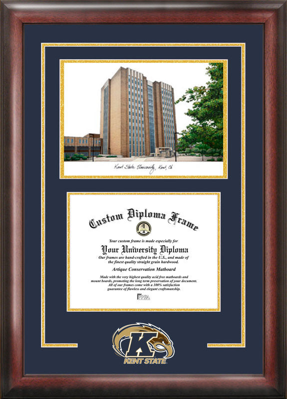Kentstate University Spirit Graduate Frame With Campus Image