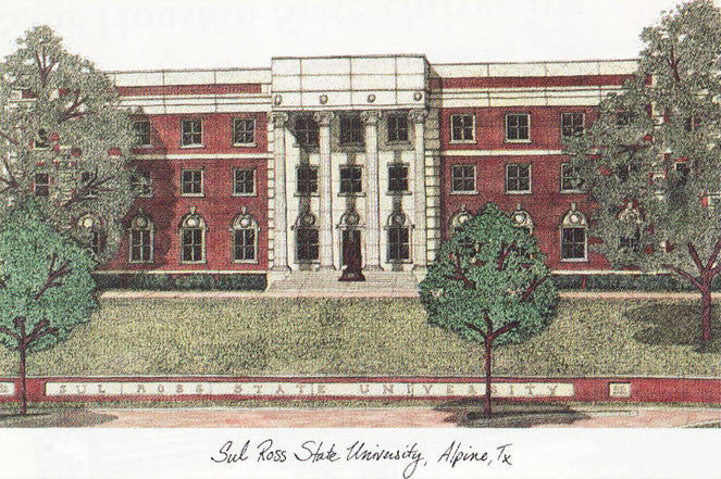 Sul Ross State Universitycampus Images Lithograph Print