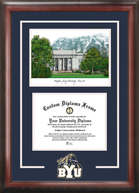 Brigham Young University Graduate Frame With Campus Image