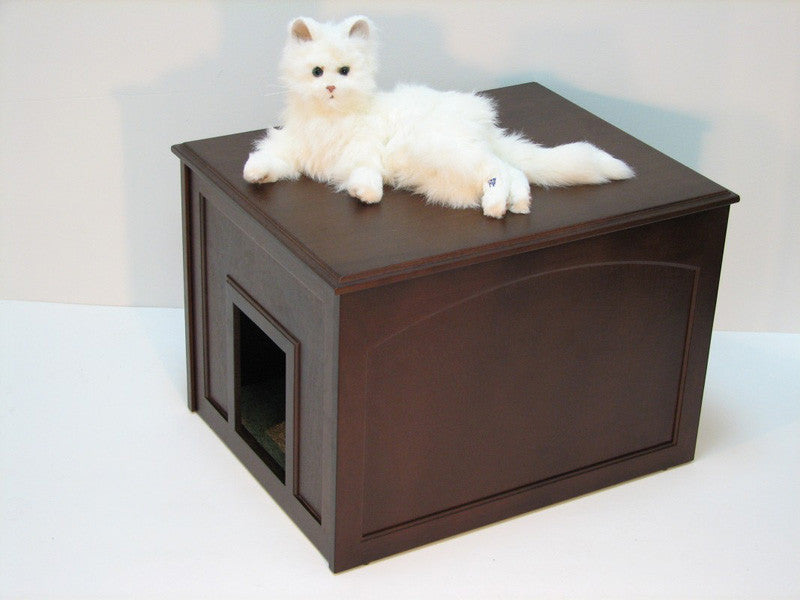 Crown Pet Cat Litter Cabinet With Espresso Finish