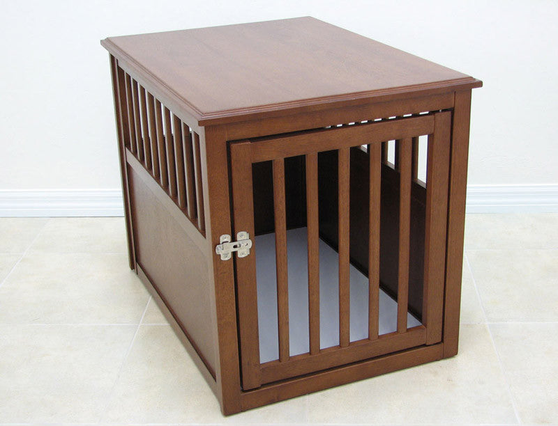 Crown Pet Crate Table, Medium Size, With Mahogany Finish