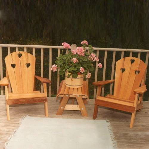 Creekvine Design Wrf5100chsetcvd Cedar Country Hearts Adirondack Chair Collection