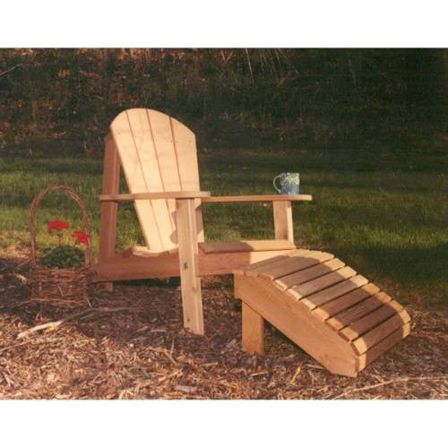 Creekvine Design Wrf516200cvd Cedar Adirondack Chair & Footrest Set