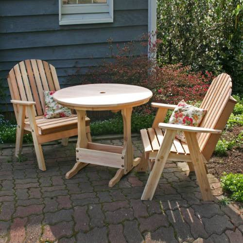 Creekvine Design Wrffbbsetcvd Cedar Fanback Bistro Set