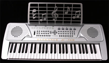 Crescent Direct Kb54-sv 54 Keys Silver Electronic Keyboard