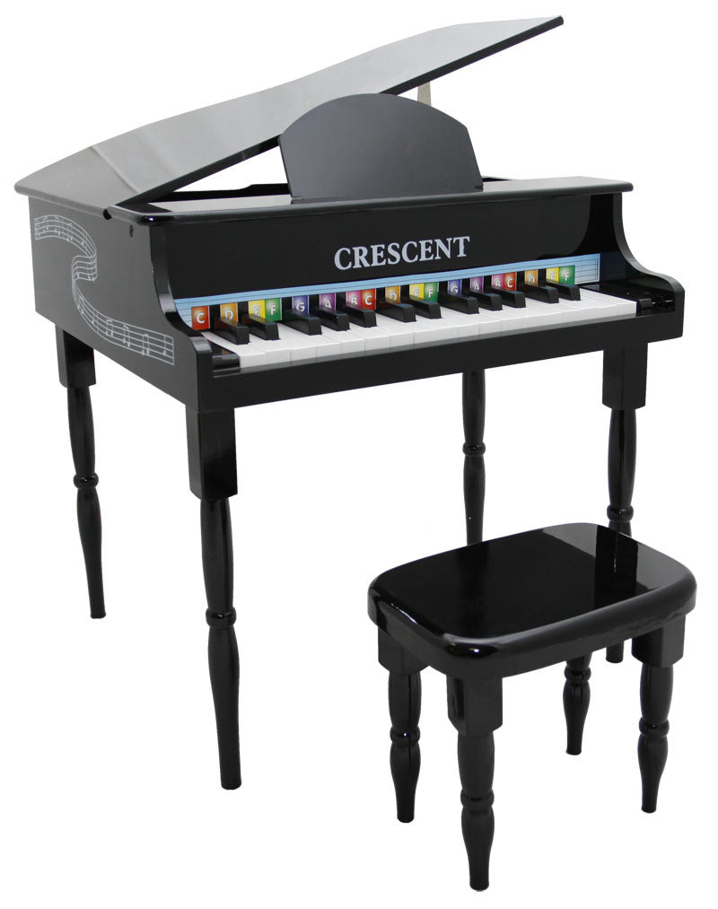 Crescent Direct Kgp-bk 30 Keys Black Toy Grand Piano With Bench