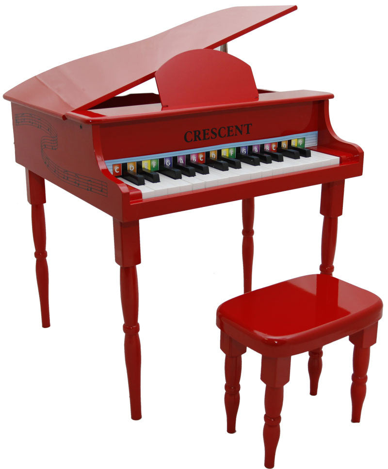 Crescent Direct Kgp-rd 30 Keys Red Toy Grand Piano With Bench