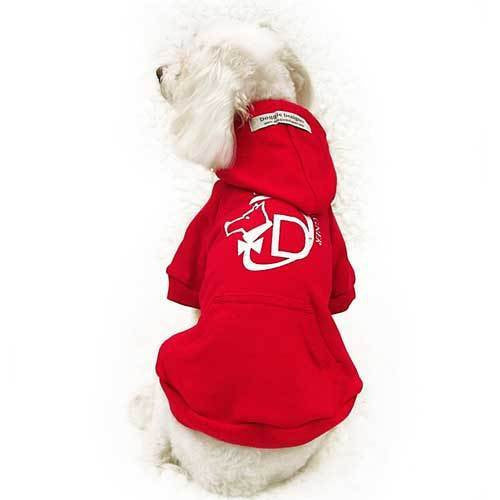 Hooded Dog Sweatshirts Red