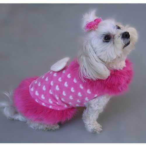 Pink Fur Trim Vest Adjustable Neck & Chest Size