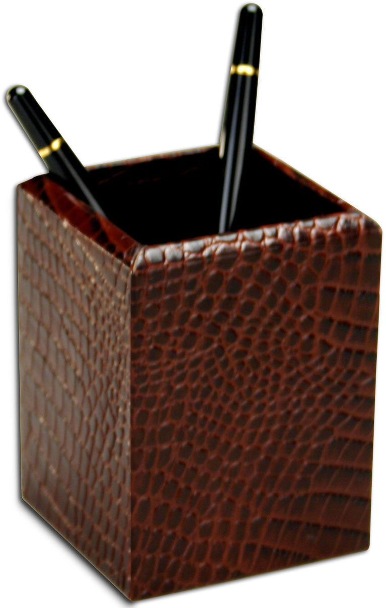Crocodile Embossed Pencil Cup A2010 By Decasso