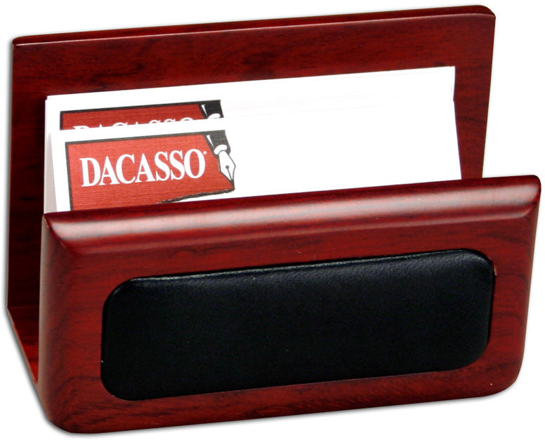 Wood & Leather Business Card Holder A8007 By Decasso