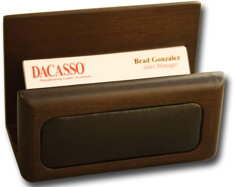Wood & Leather Business Card Holder A8407 By Decasso