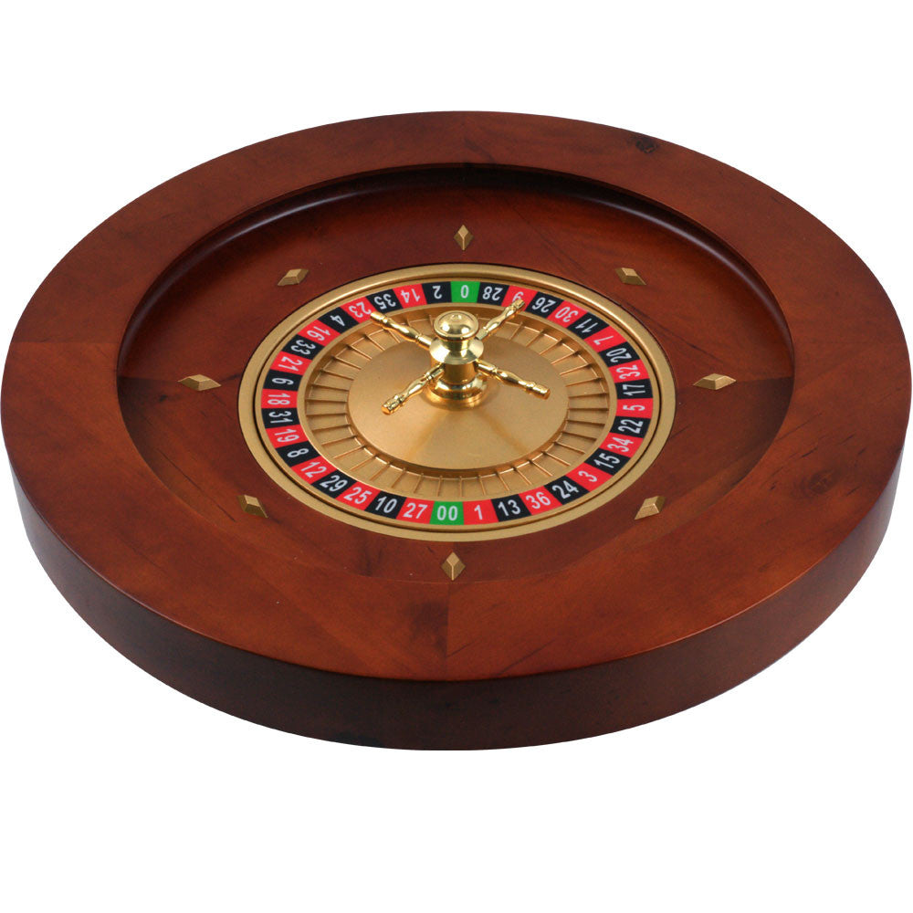 Deluxe Wooden Roulette Wheel - 19.5 Inch