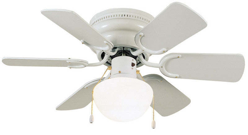 Design House 152991 #152991 Atrium Hugger Ceiling Fan 30" White White