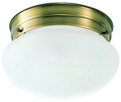 Design House 501866 501866 1 Light Ab With Frost Etch Glss Ceil Antique Brass